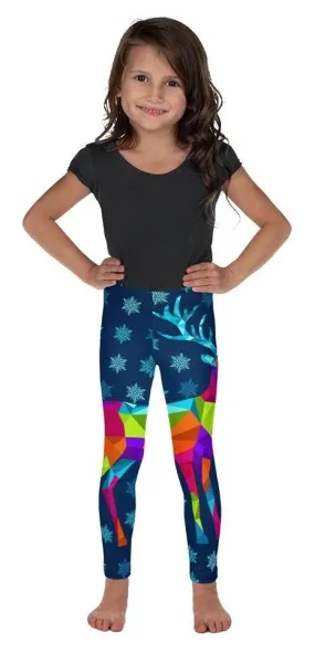 Kid's Vivid Reindeer Leggings