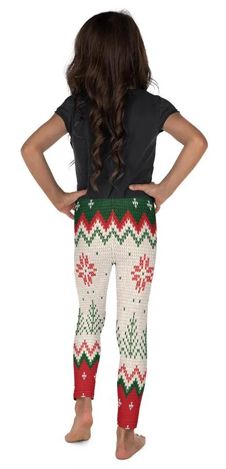 Knitted Print Ugly Christmas Kid's Leggings