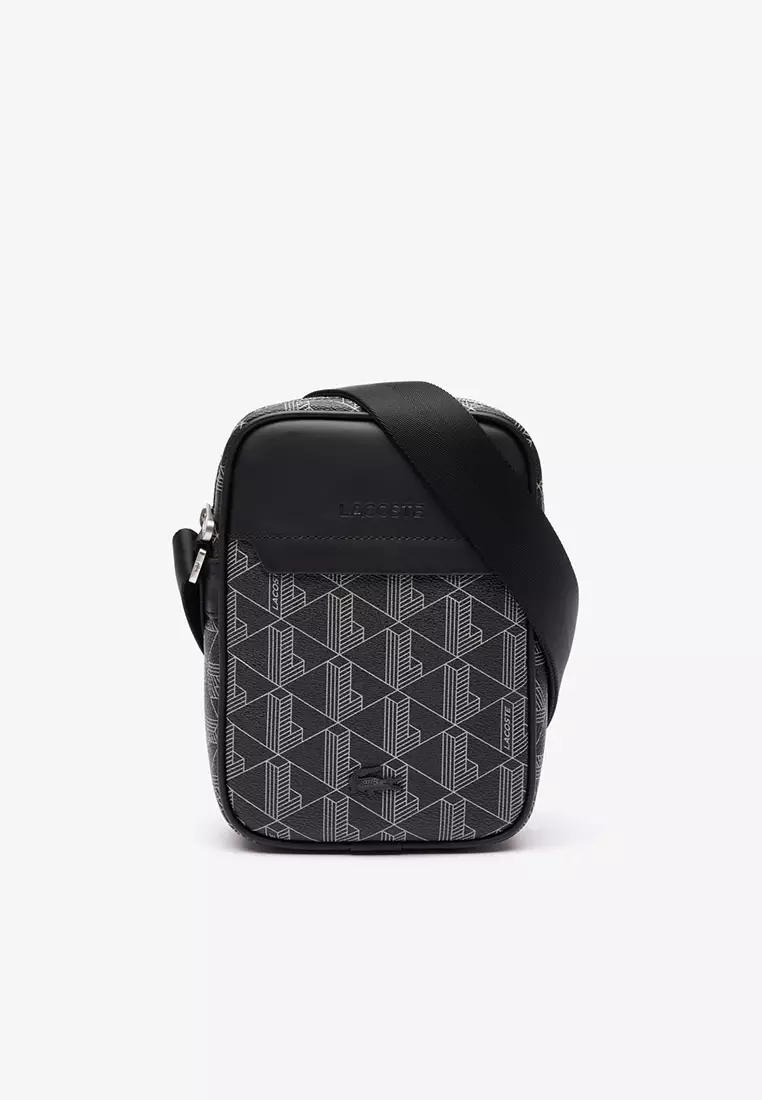 Lacoste The Blend Monogram Print Vertical Shoulder Bag