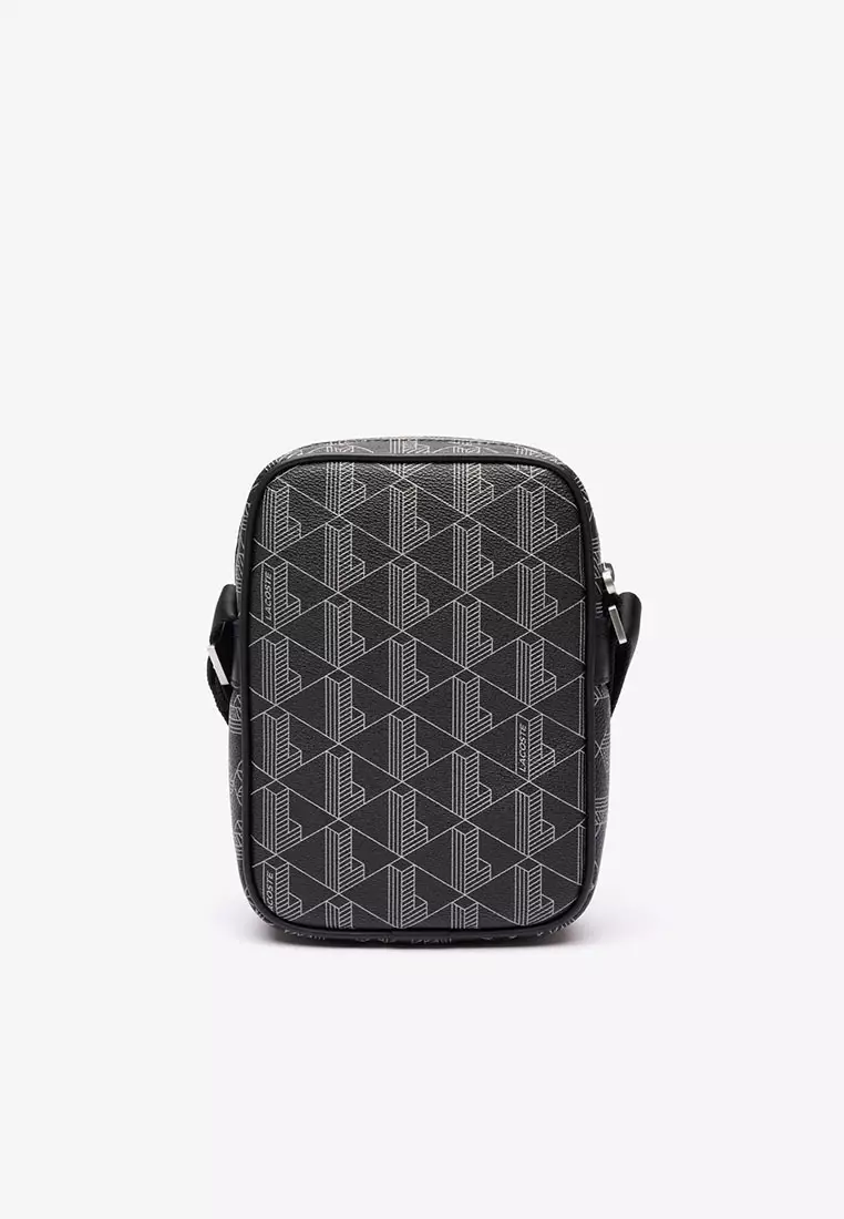 Lacoste The Blend Monogram Print Vertical Shoulder Bag