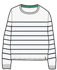 Lakewood Knitted Jumper - Off White Stripe