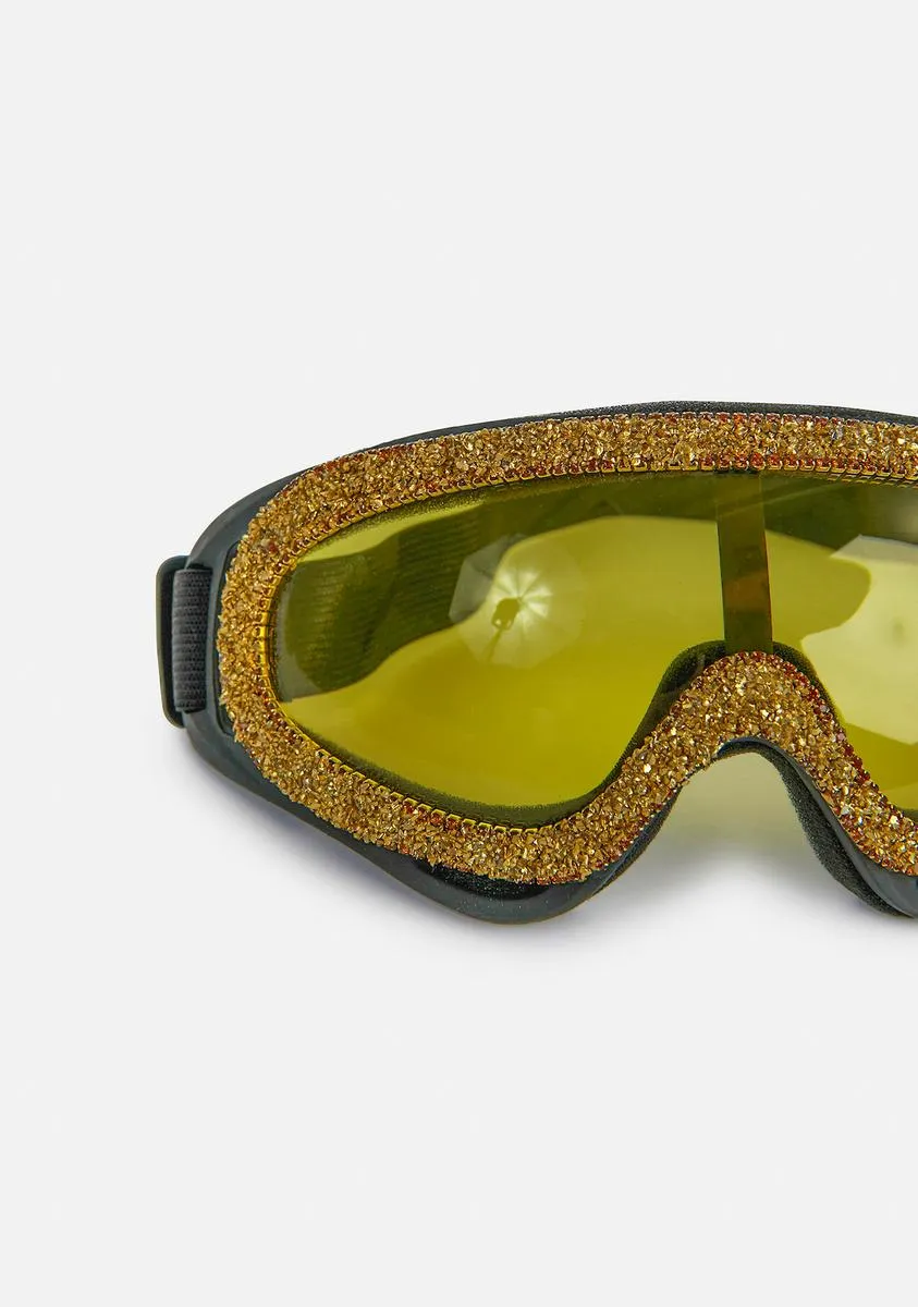 Lemon Freaky Encounters Rhinestone Goggles-