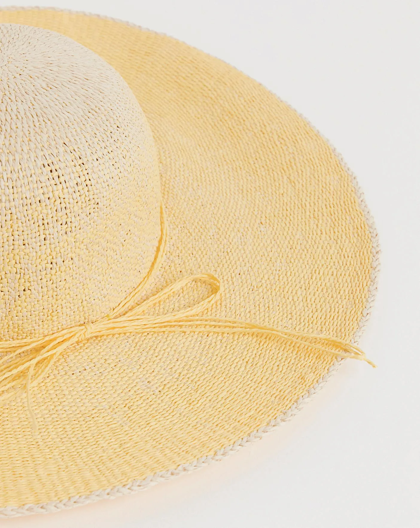 Lemon Ombre Wide Brim Straw Hat