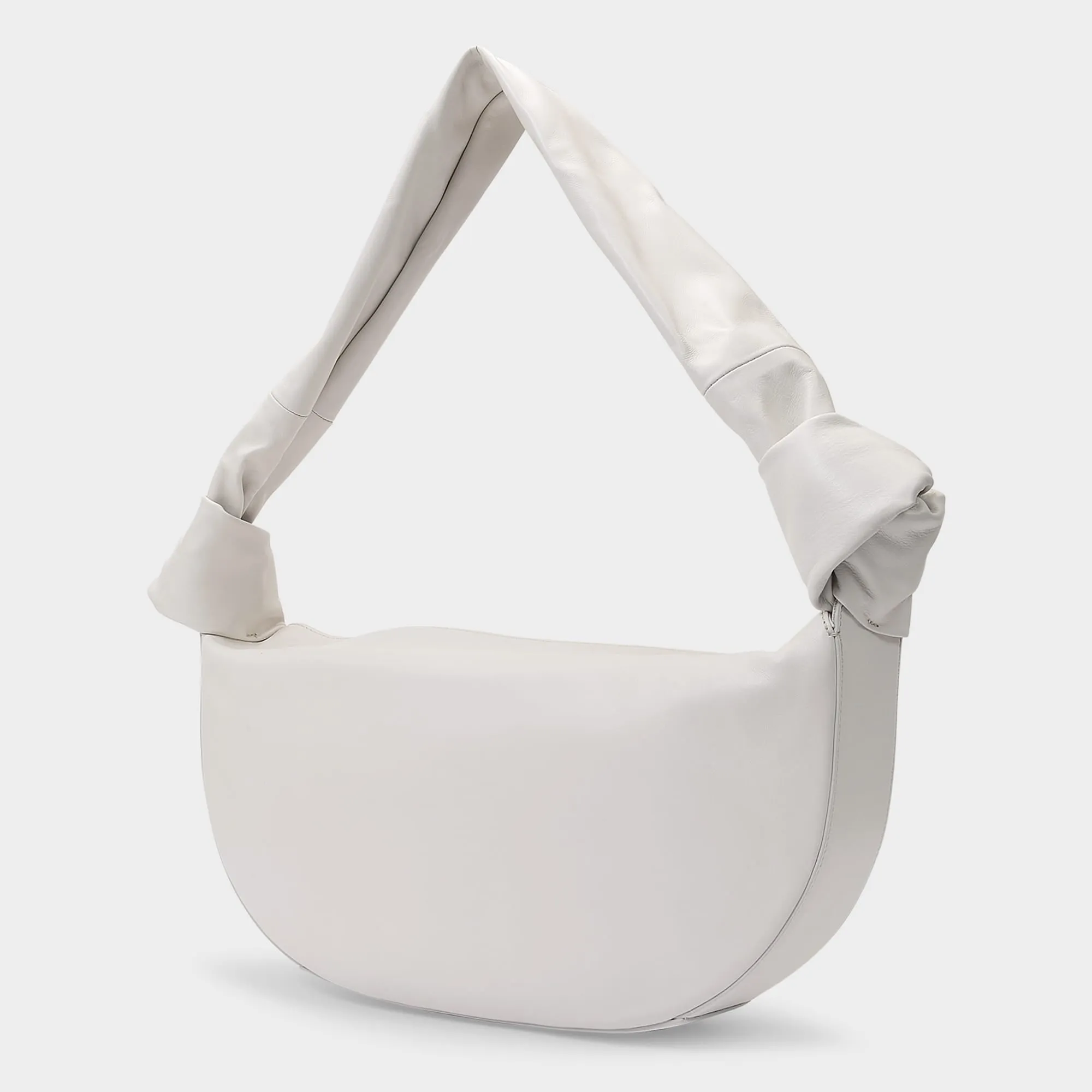 Little Liffner  Double Knot Bag in Cream Leather