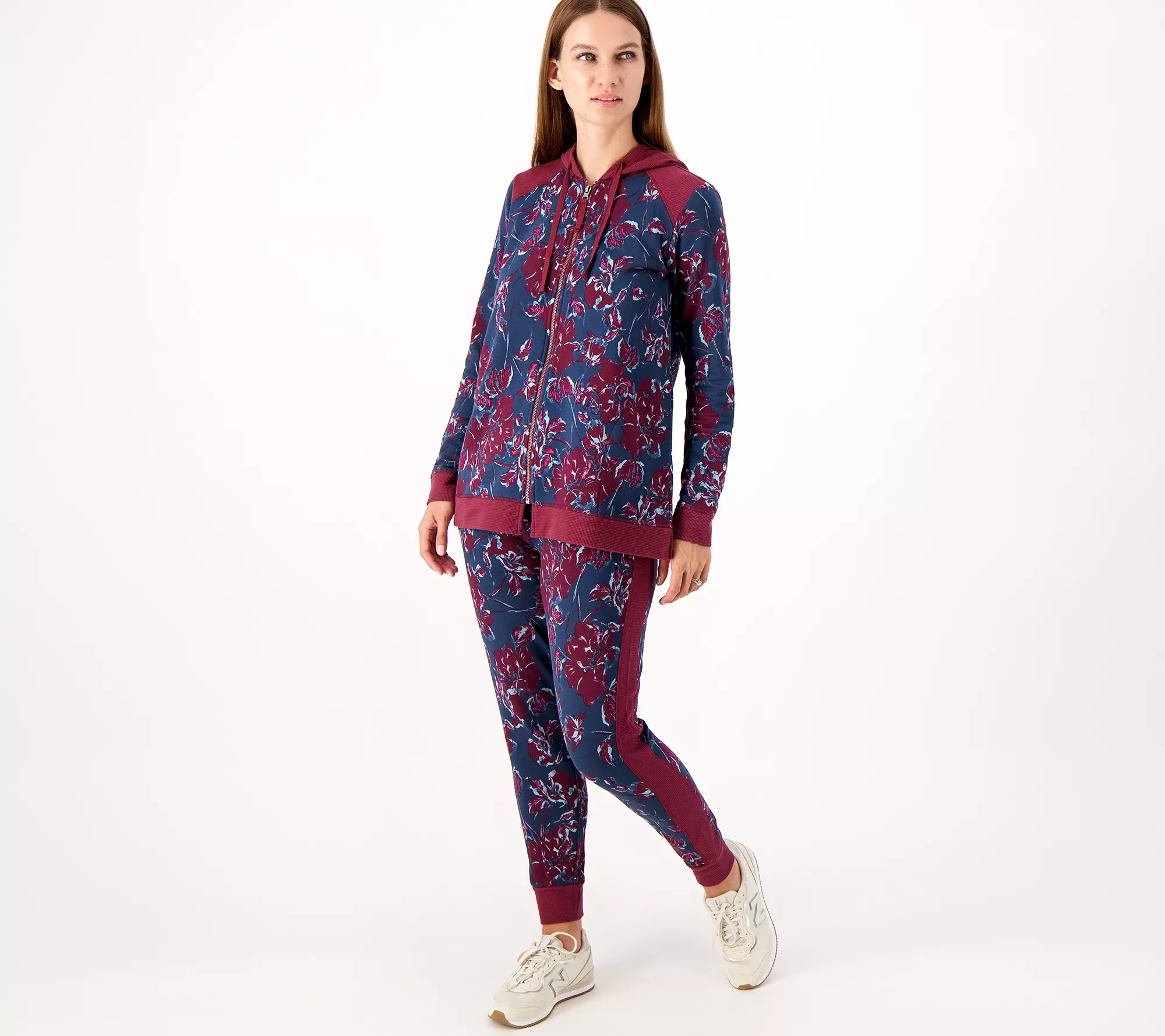 LOGO Lounge by Lori Goldstein Petite Floral Printed Joggers