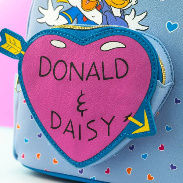 Loungefly x Disney Donald and Daisy Duck Hearts Mini Backpack