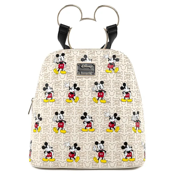 Loungefly x Disney Mickey Mouse Hardware Poses Print Backpack