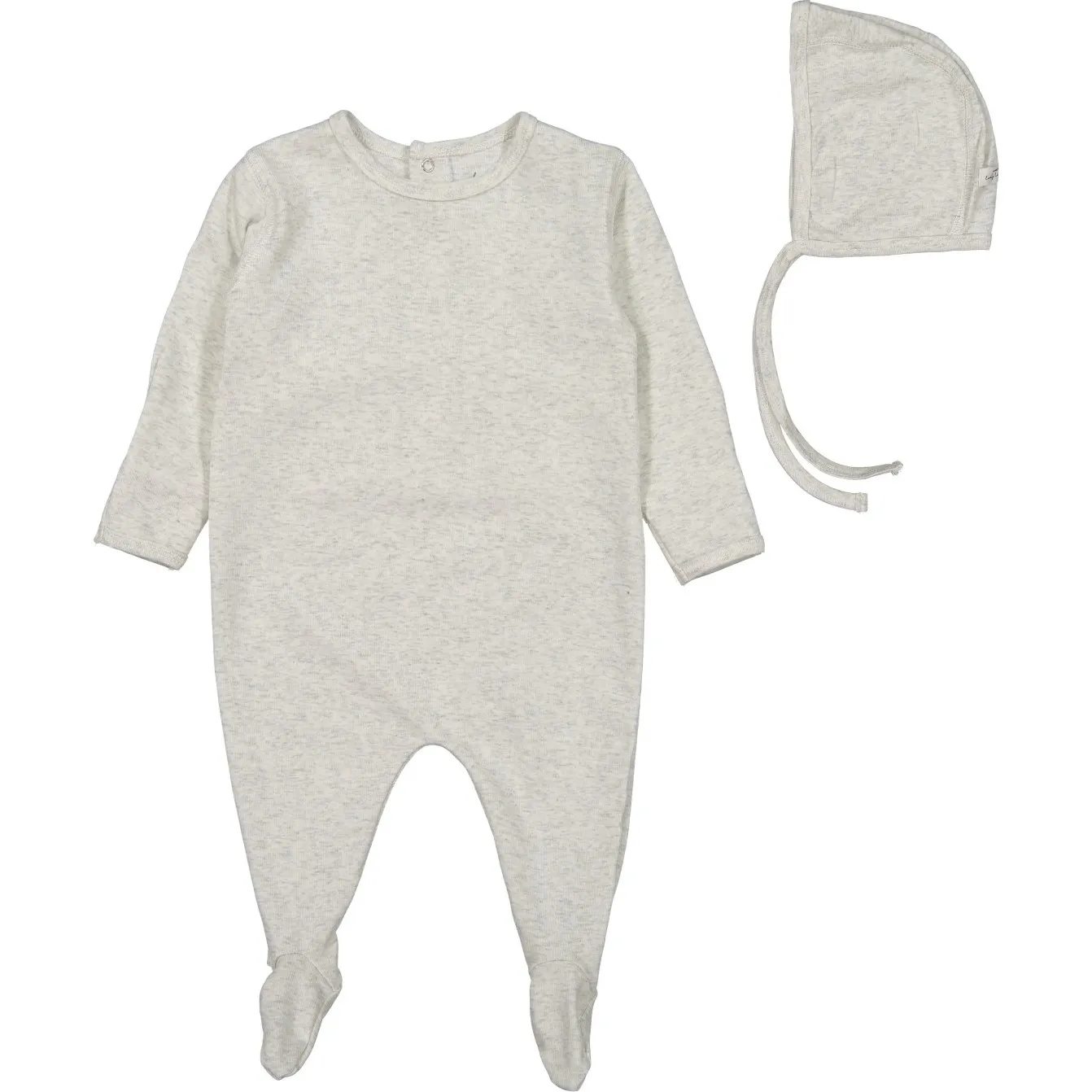 Lovely Littles Cotton Romper & Bonnet Bundle, Oatmeal