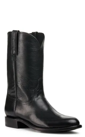 Lucchese Men's Black Shadow Goat Roper Boot