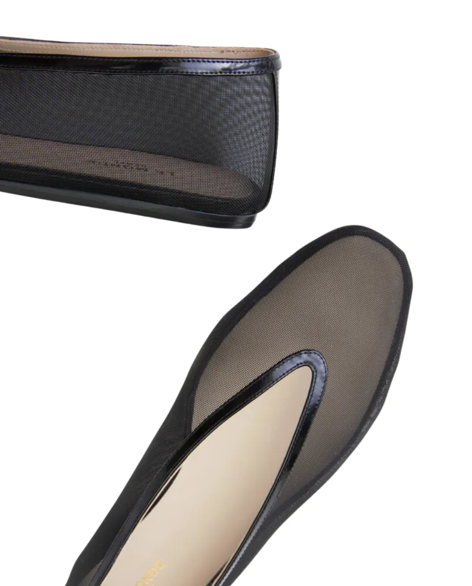 Luna Slipper Black Mesh