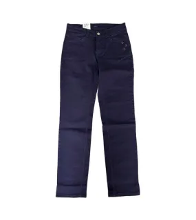 MAC Angela women s straight-leg jeans, stylish leisure trousers with flower print 60902667 dark blue