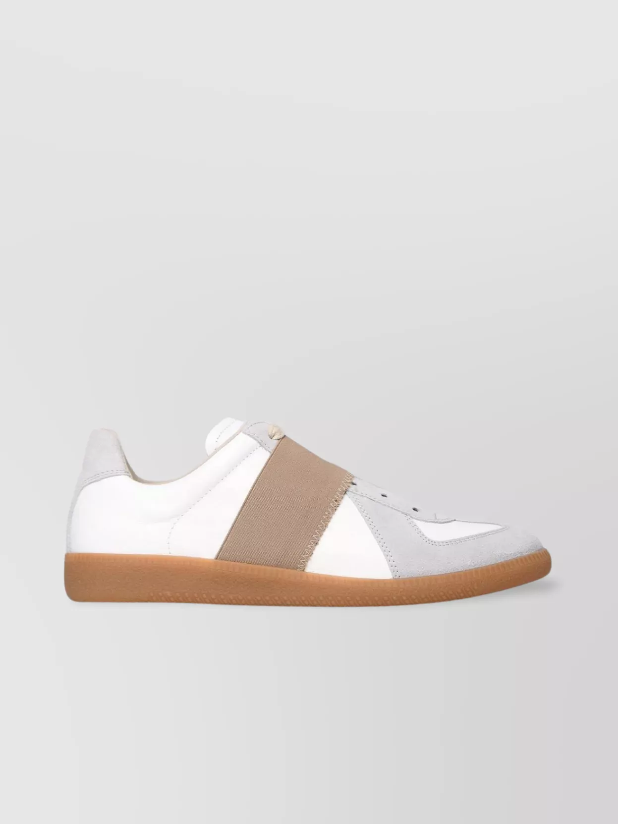 Maison Margiela   Leather sneakers block sole toe