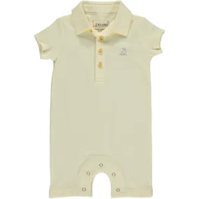 Me & Henry Drift Cream Pique Polo Romper