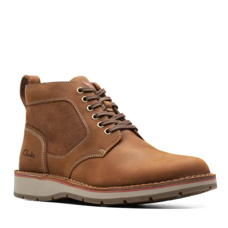 Men’s Clarks Gravelle Top Boot – Tan Leather