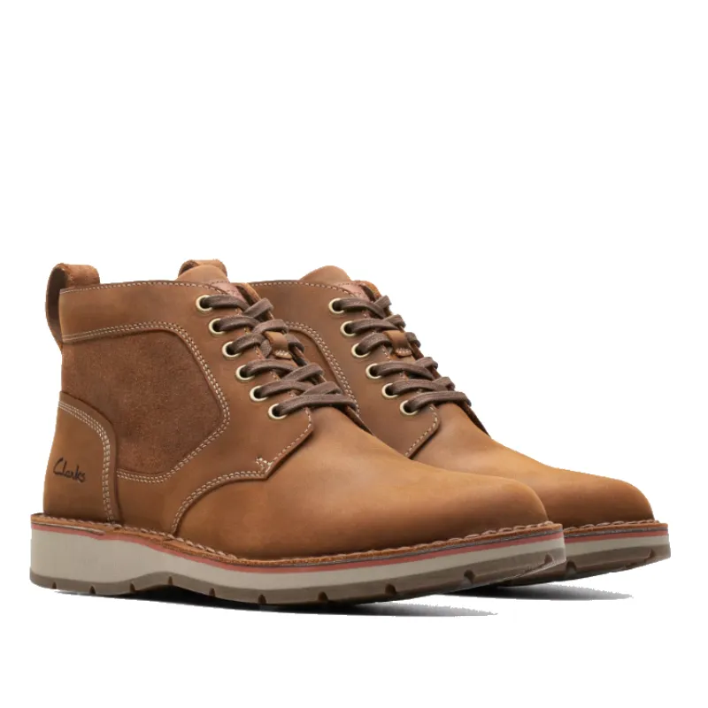 Men’s Clarks Gravelle Top Boot – Tan Leather