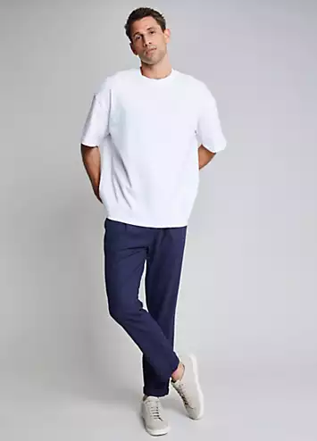 Men’s ’Blaster’ Linen Trousers - Navy (Luxe) by Threadbare | Look Again