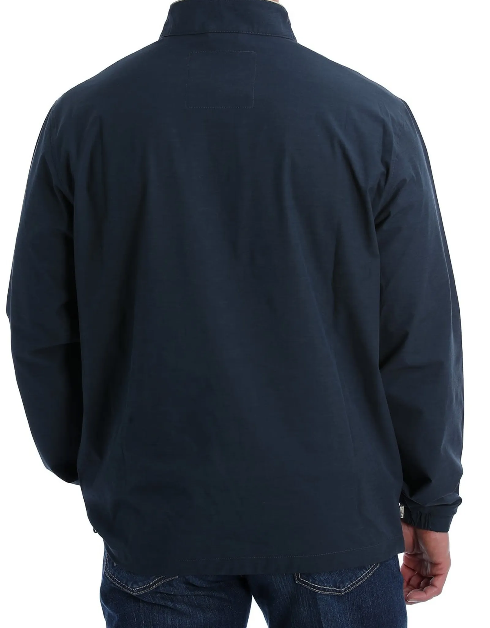 Mens Cinch Light Weight Quarter Zip Navy Tan Pullover