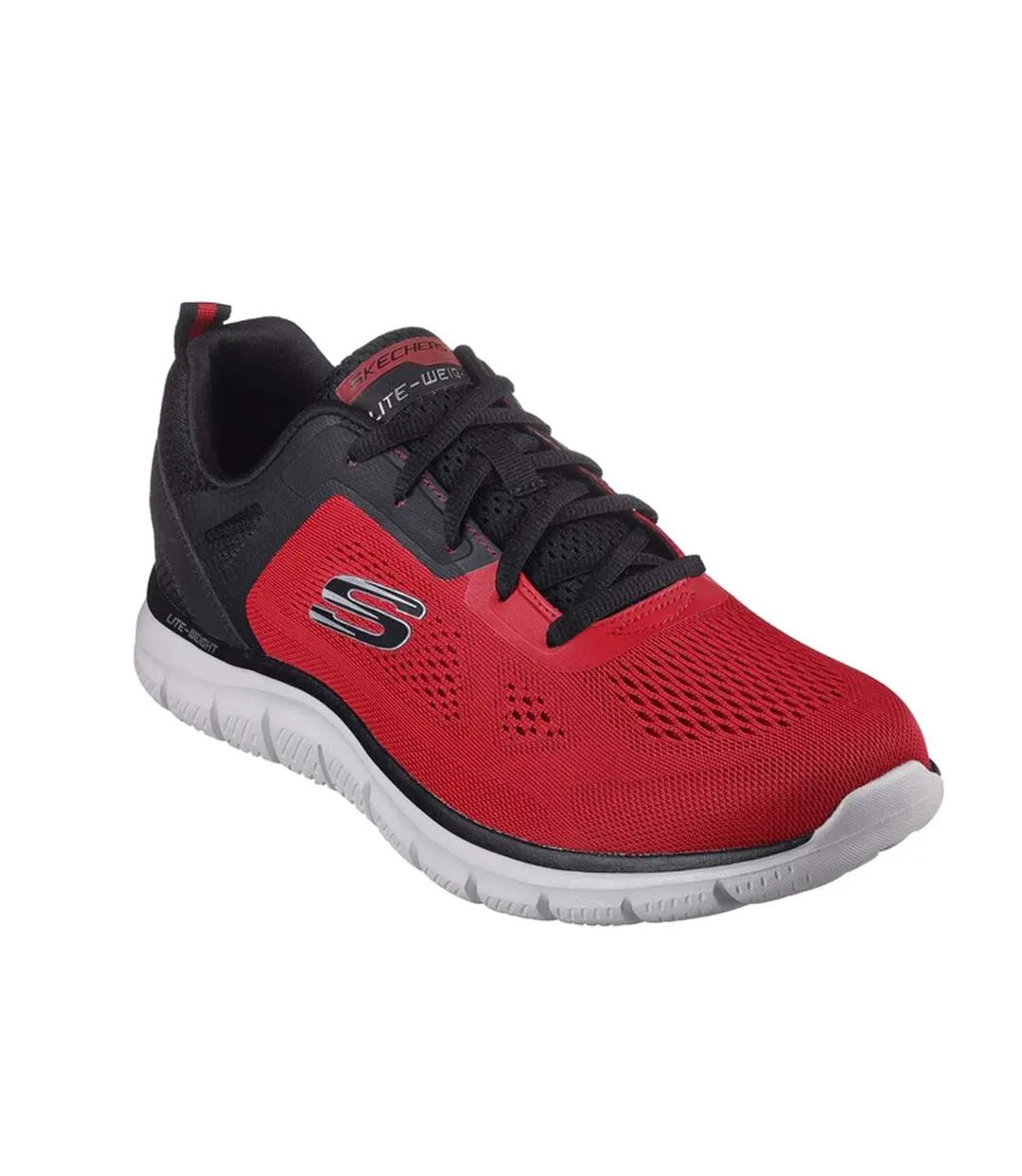 Mens track broader trainers red/black Skechers