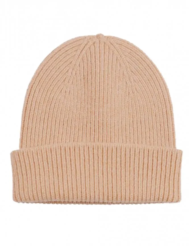 Merino Wool Beanie Hat - Honey Beige