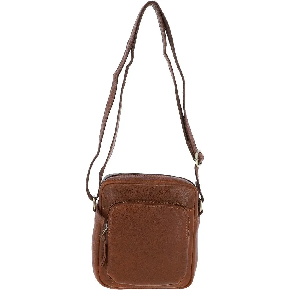 Michigan Leather Small Body Bag Cognac: M-55