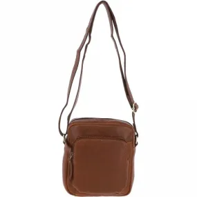 Michigan Leather Small Body Bag Cognac: M-55