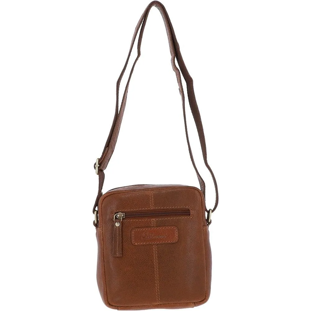 Michigan Leather Small Body Bag Cognac: M-55