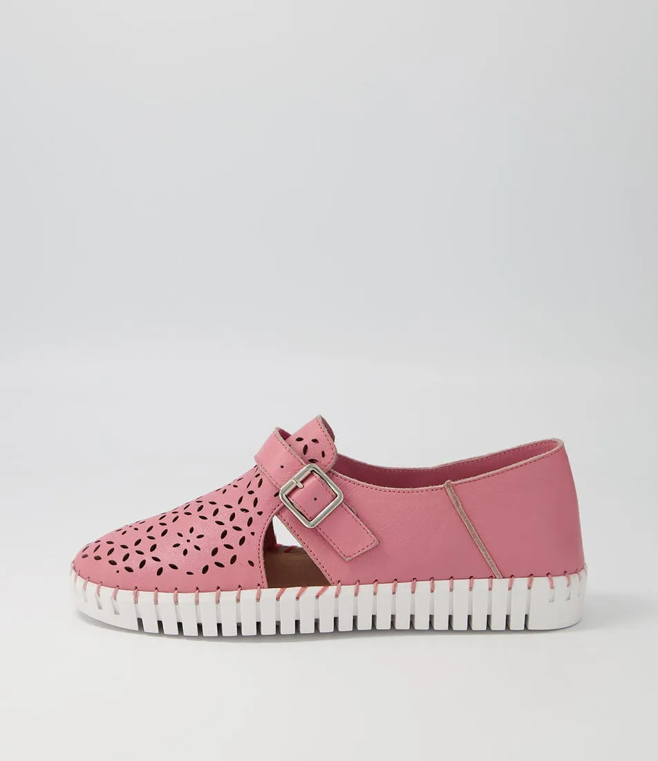 MIDAS Hassle Pretty Pink Leather Sneakers