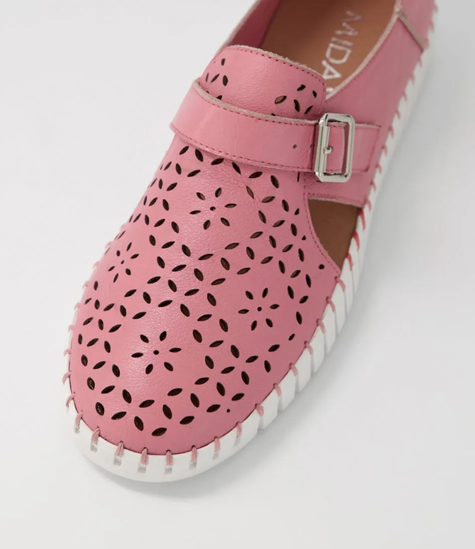 MIDAS Hassle Pretty Pink Leather Sneakers