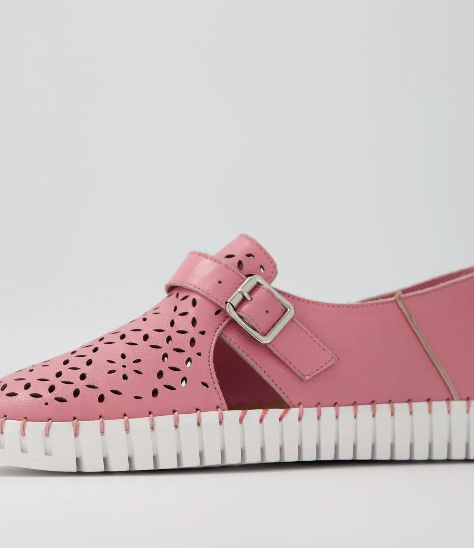 MIDAS Hassle Pretty Pink Leather Sneakers