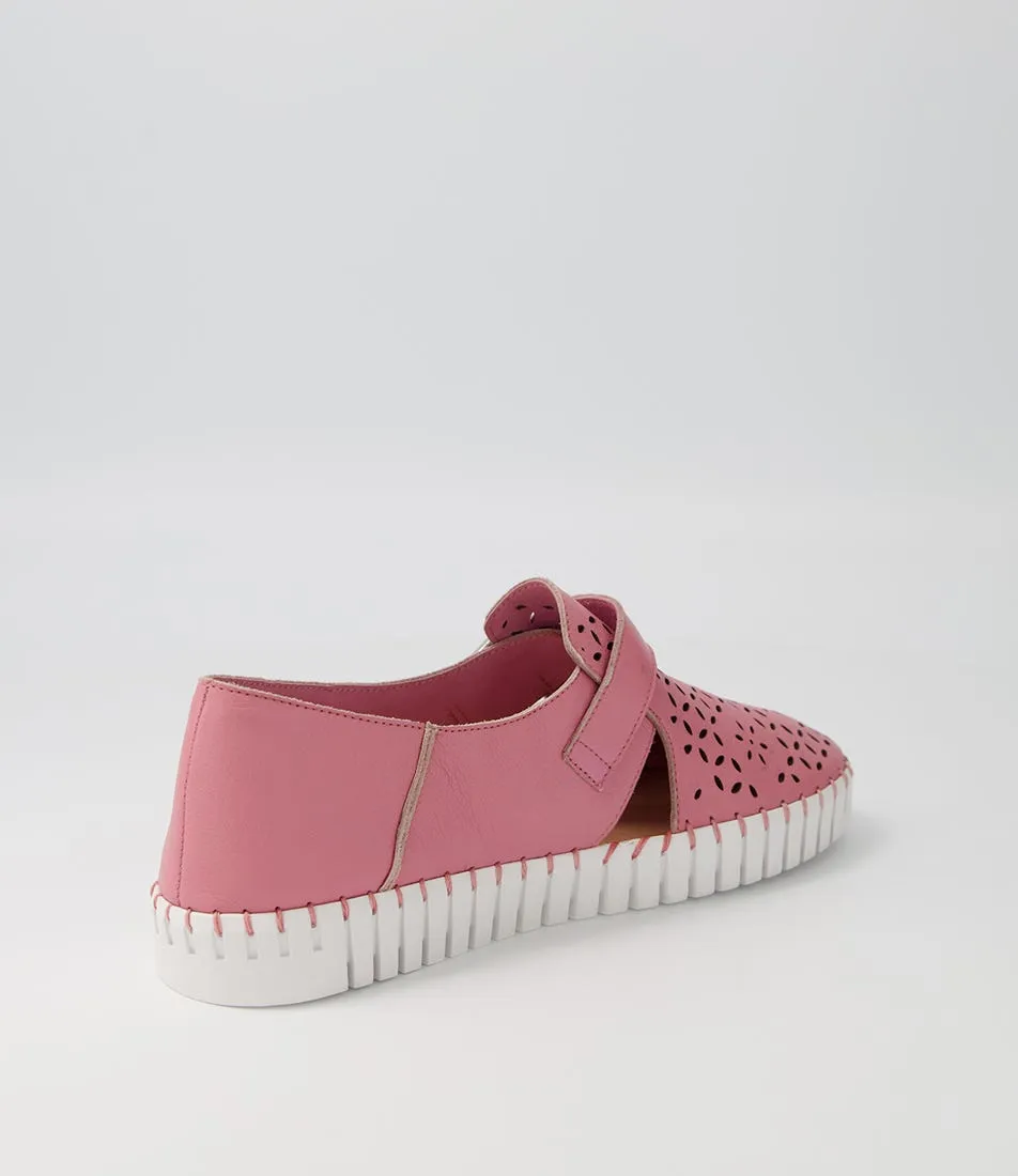 MIDAS Hassle Pretty Pink Leather Sneakers