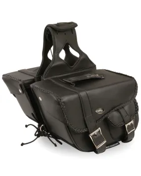 Milwaukee Leather Medium Braided Throw Over Saddle Bag