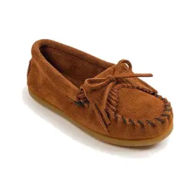 Minnetonka Kid's Kilty Hardsole Slipper - Brown