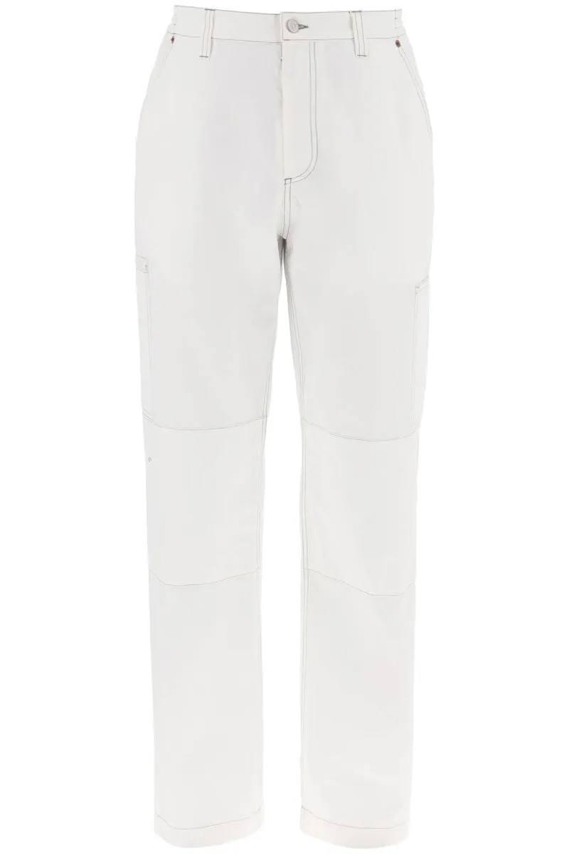 Mm6 Maison Margiela    Mm6 Maison Margiela Wide Cotton Canvas Trousers For Men Or Women