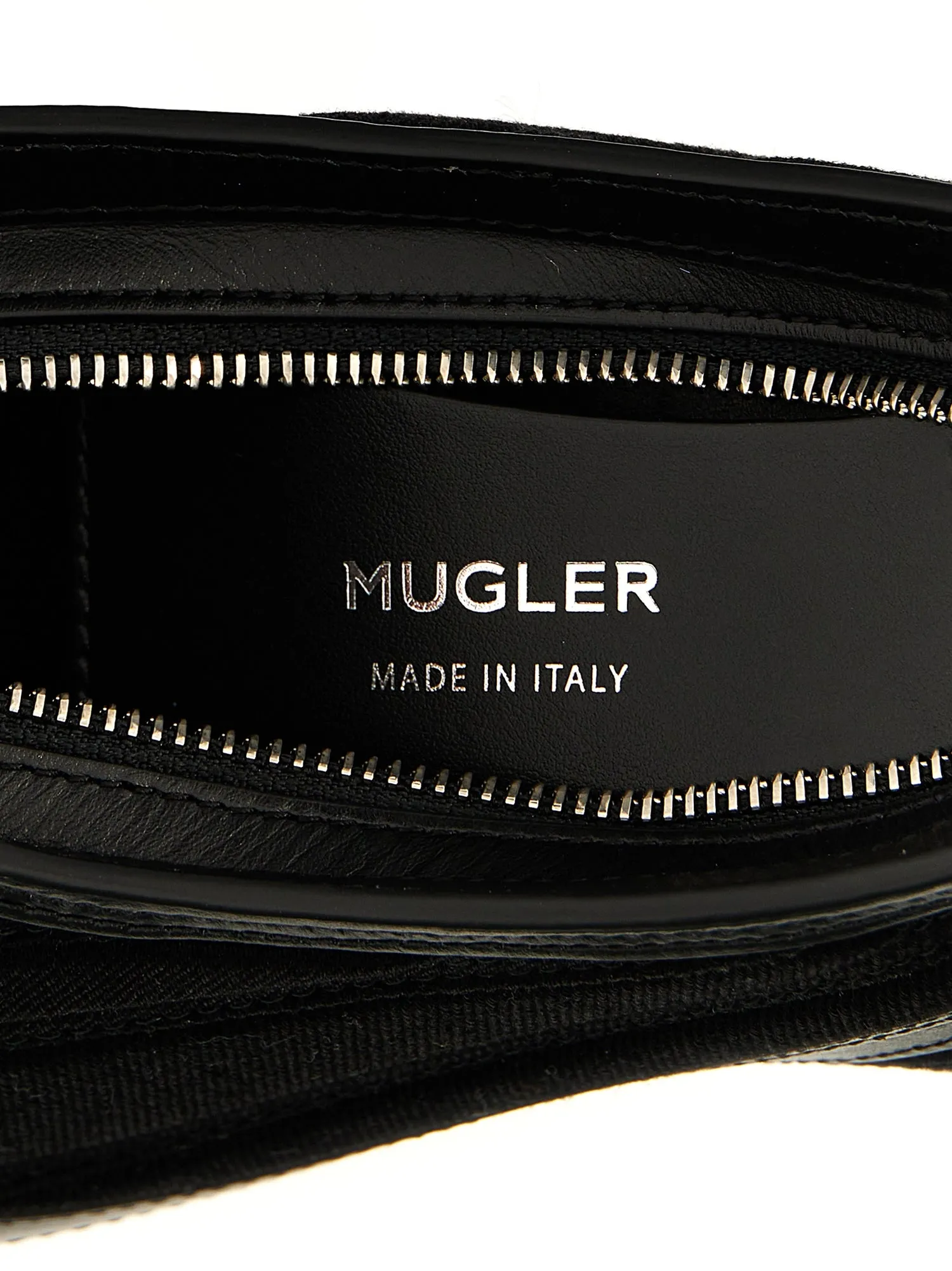 Mugler    Mugler 'Small Denim Spiral Curve 01' Shoulder Bag