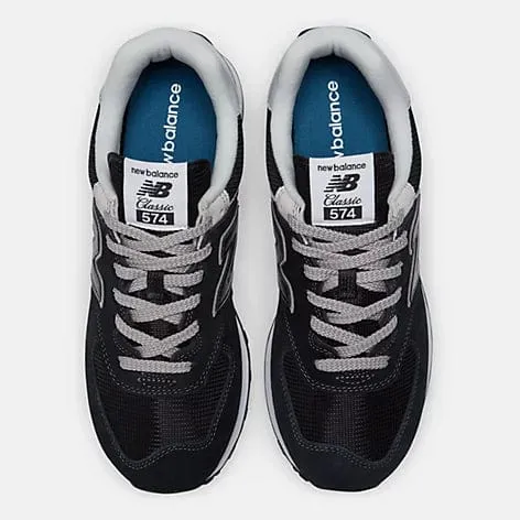 New Balance Men's 574 Core Sneakers - Black and White