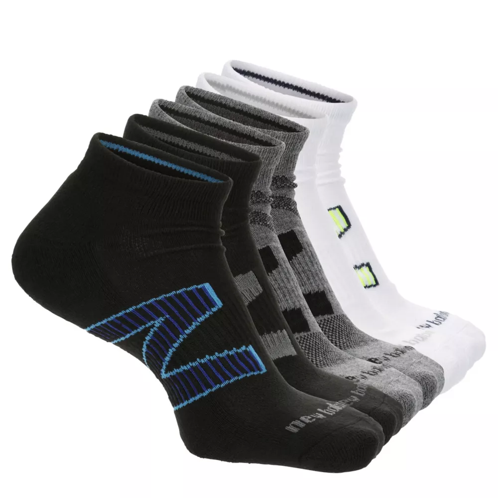 NEW BALANCE  MENS ATHLETIC QUARTER SOCKS 6 PAIRS