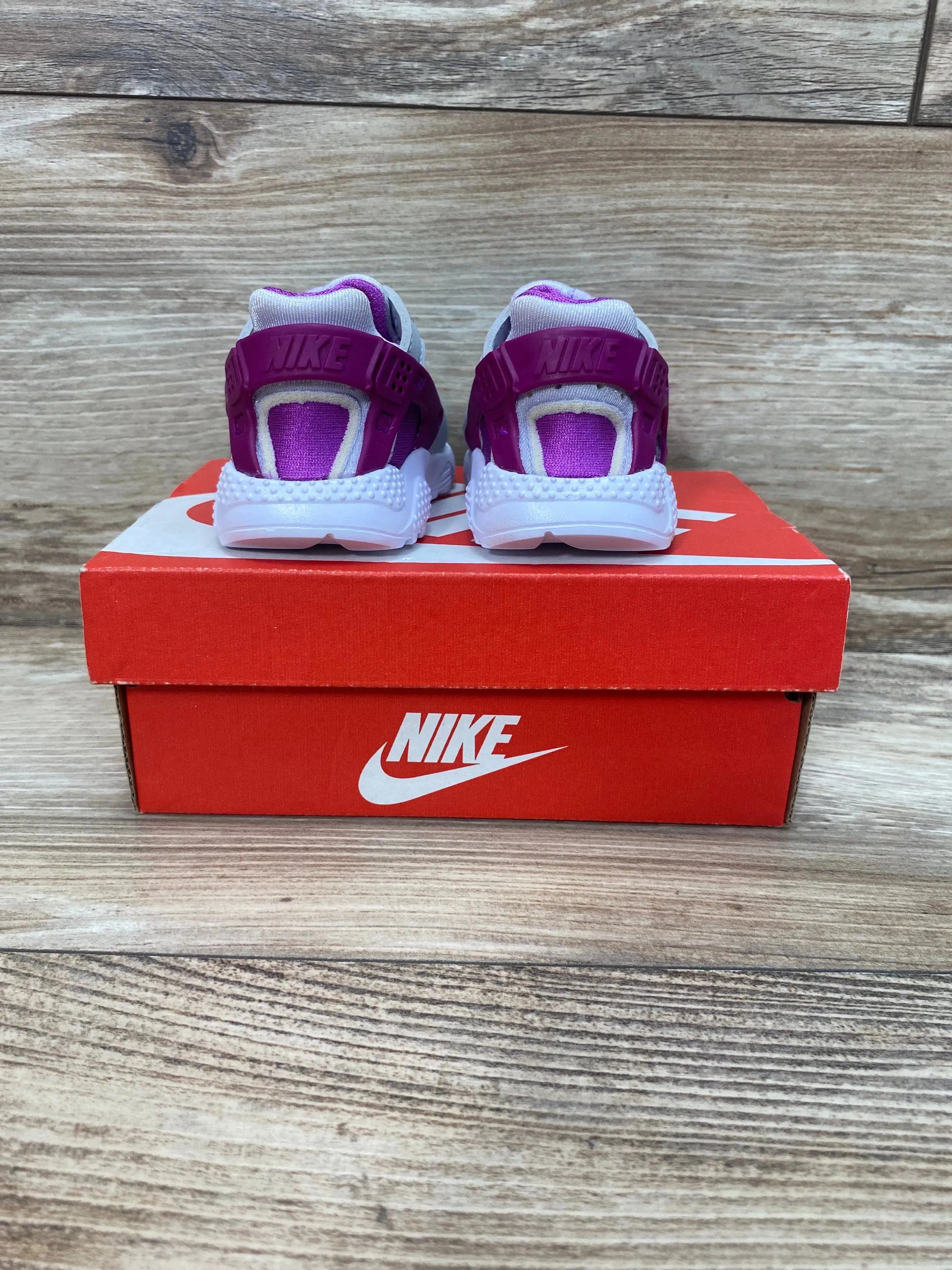 NEW Nike Huarache Run TD 'Pure Platinum Violet Frost' Sneakers sz 2c-