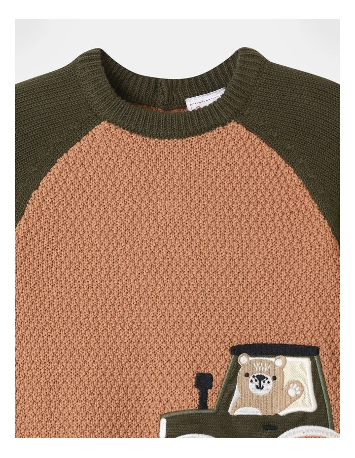 Novelty Jumper in Tan