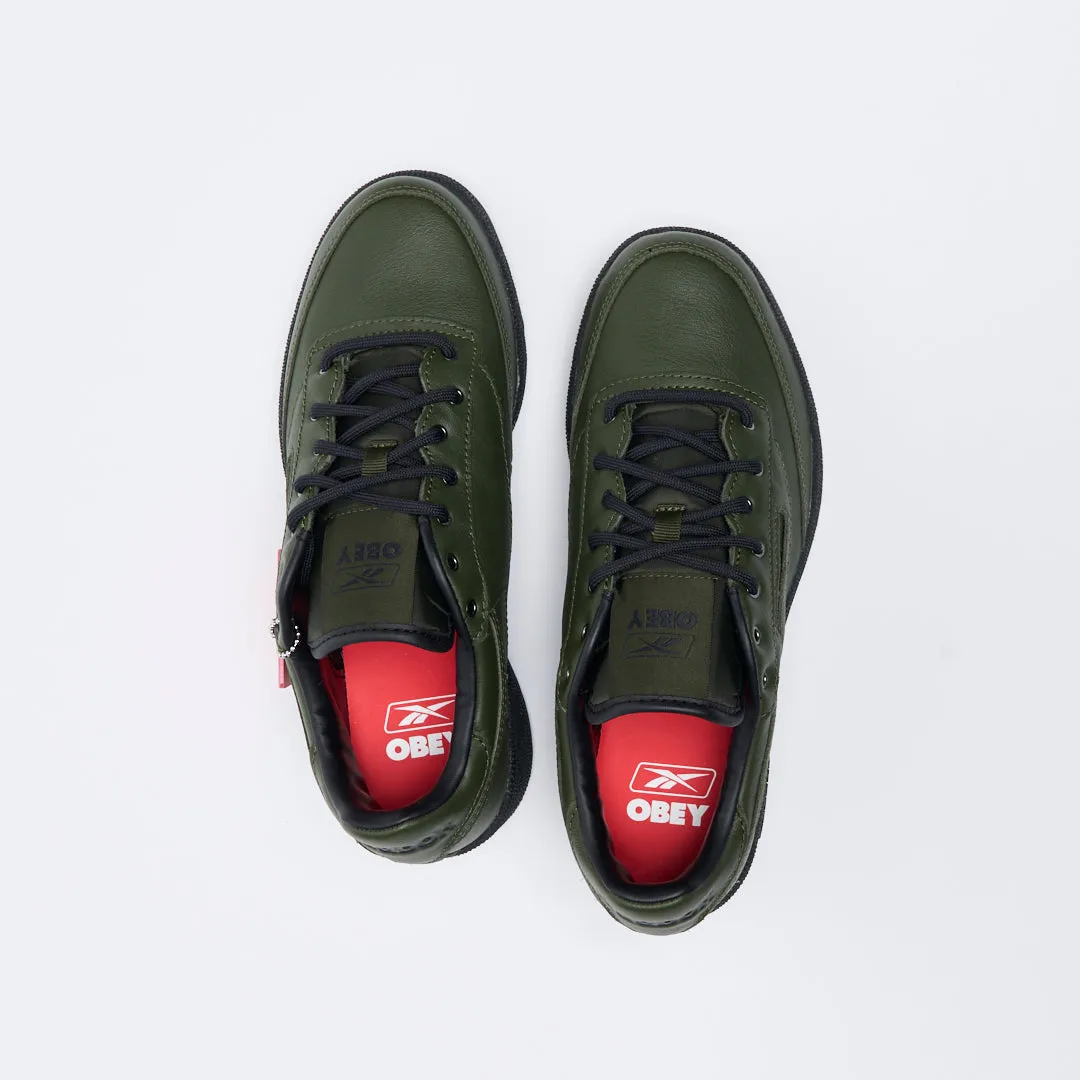 Obey x Reebok - Club C 85 (Green/Black/Red)