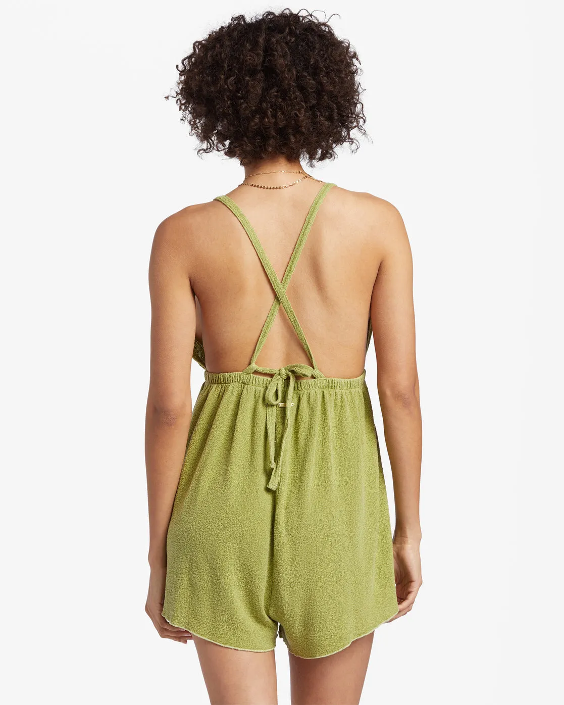 On Vacay Romper Cover Up - Palm Green