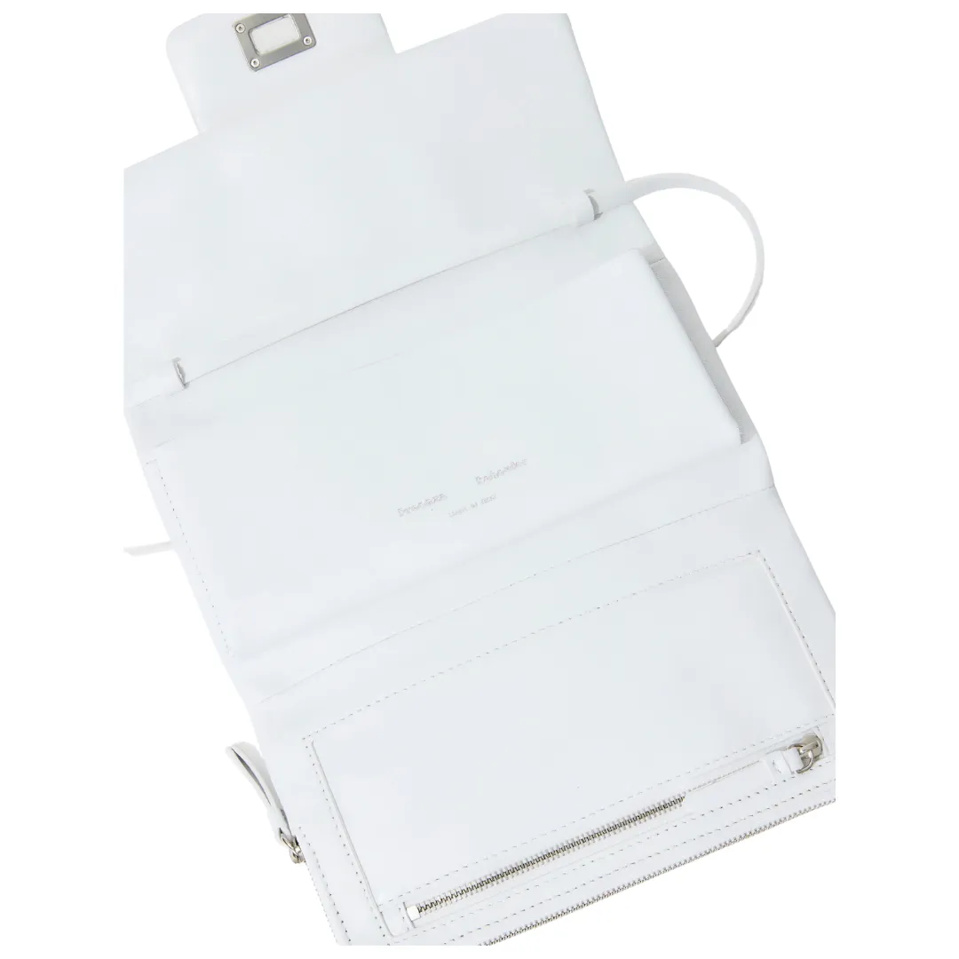 Optic White Flip Shoulder Bag