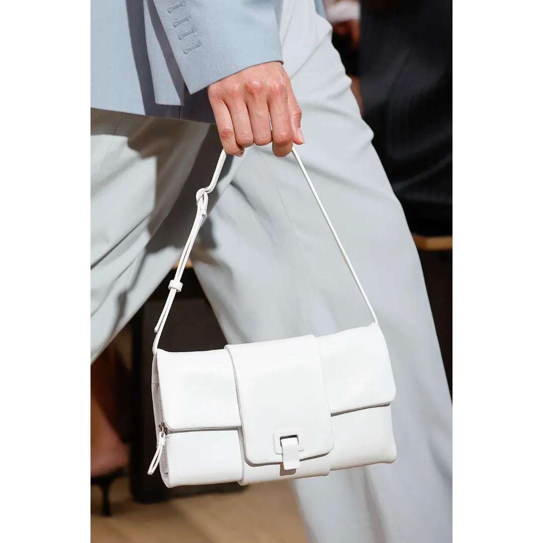 Optic White Flip Shoulder Bag