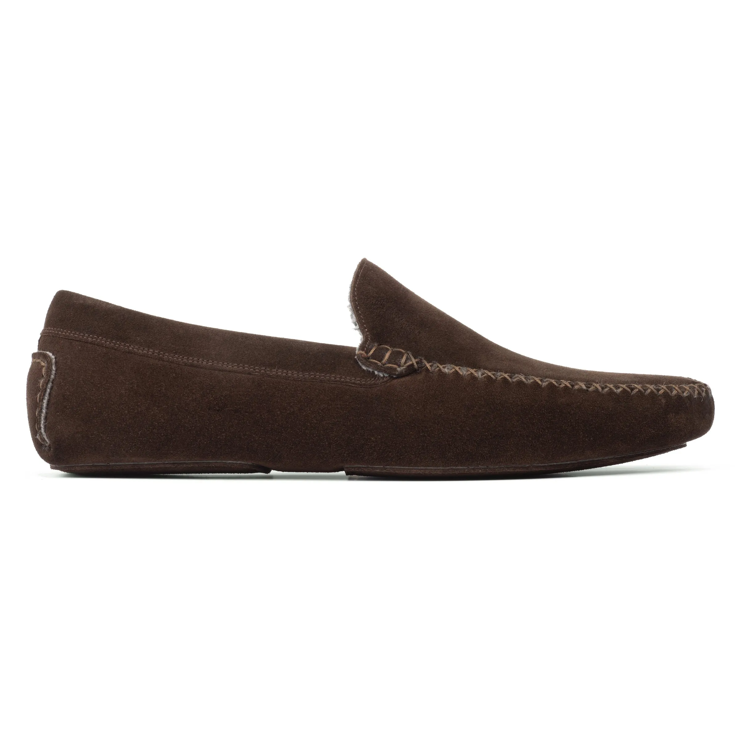 O’Reilly Chocolate Suede & Cashmere Slipper