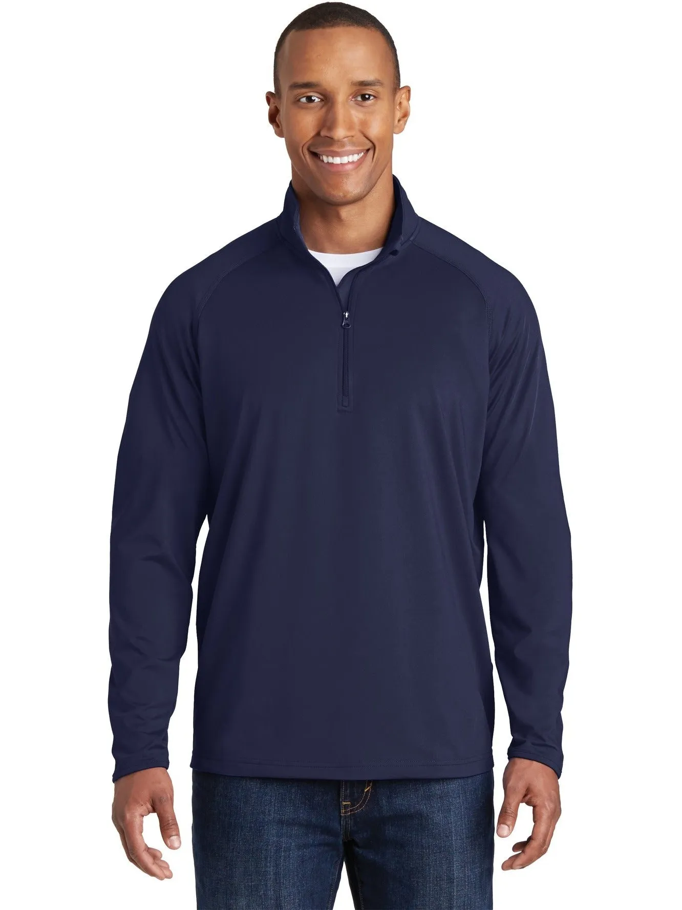 OUTLET-Sport-Tek Sport-Wick Stretch 1/2 Zip Pullover