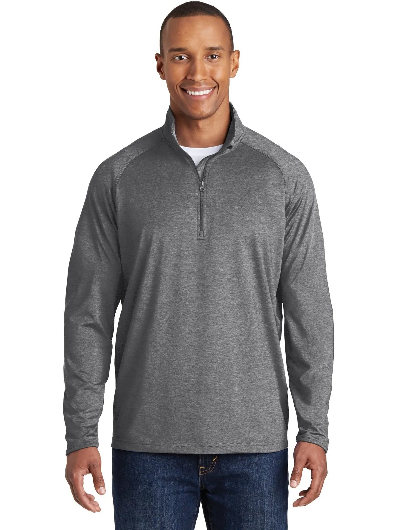 OUTLET-Sport-Tek Sport-Wick Stretch 1/2 Zip Pullover