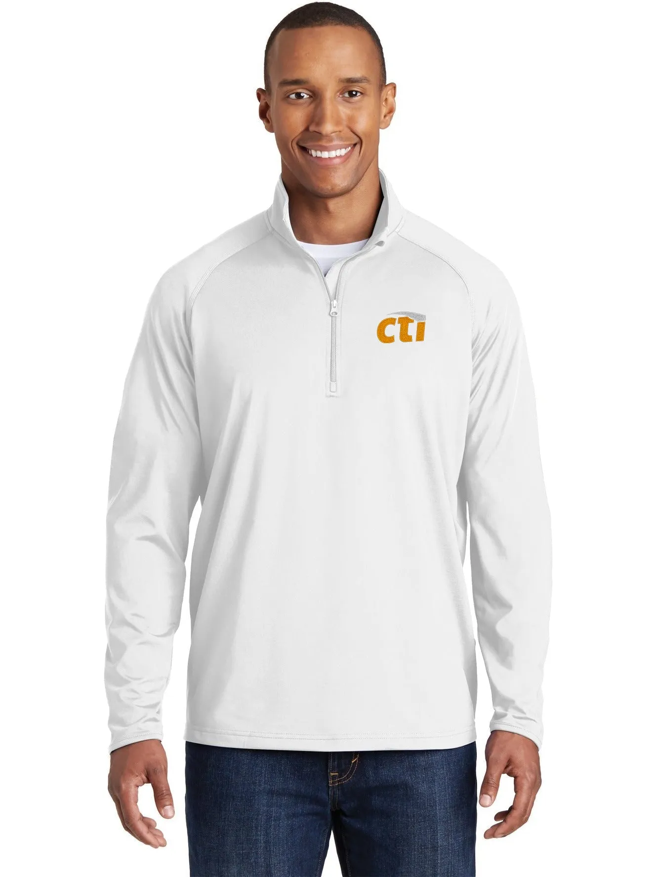 OUTLET-Sport-Tek Sport-Wick Stretch 1/2 Zip Pullover