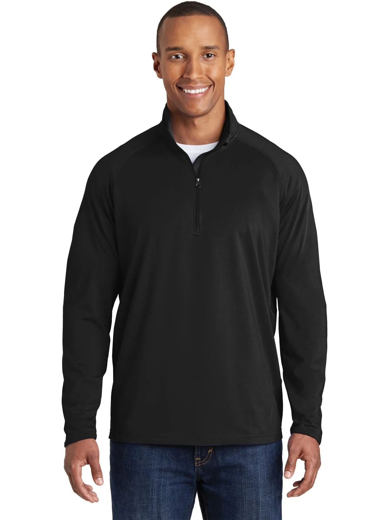 OUTLET-Sport-Tek Sport-Wick Stretch 1/2 Zip Pullover