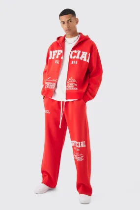 Oversized Boxy Official Print Tracksuit