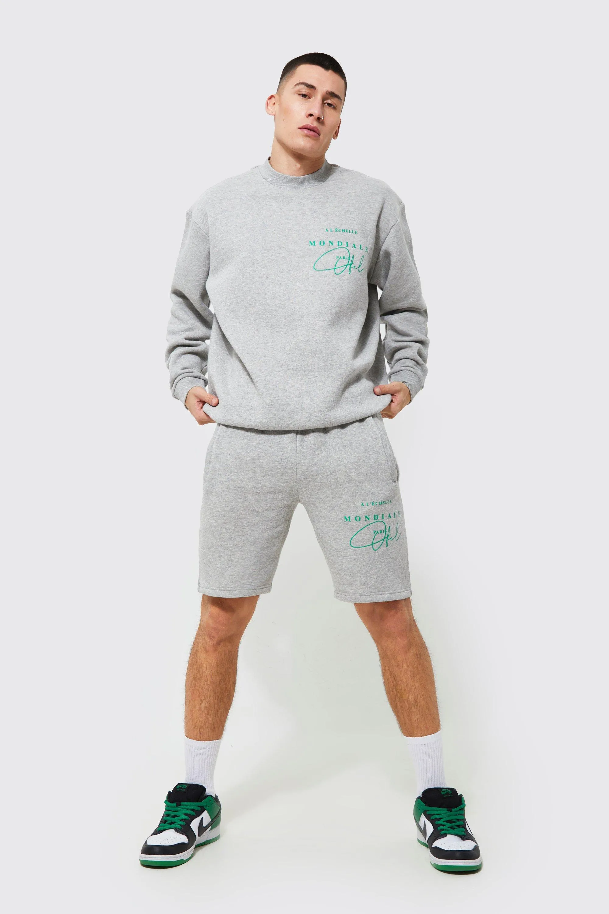 Oversized Ofcl Sweatshirt Short Tracksuit | boohooMAN UK