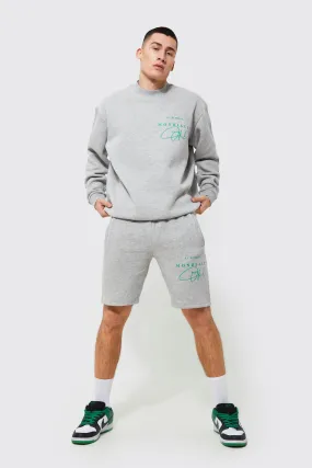 Oversized Ofcl Sweatshirt Short Tracksuit | boohooMAN UK